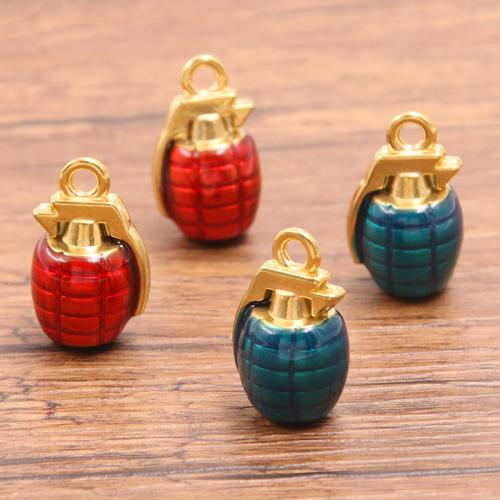 Stainless Steel Pendants 304 Stainless Steel Grenade gold color plated DIY & enamel Sold By Bag