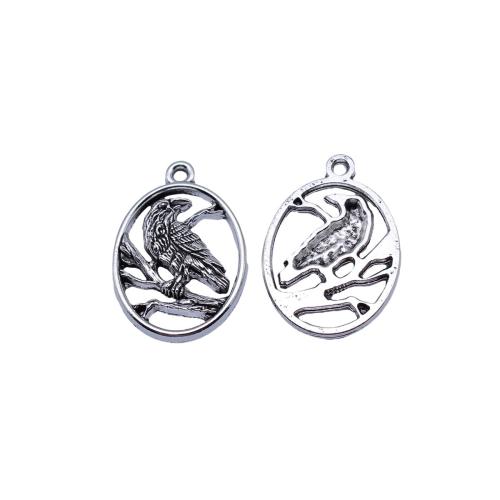 Zinc Alloy Animal Pendants plated DIY & hollow antique silver color Sold By PC