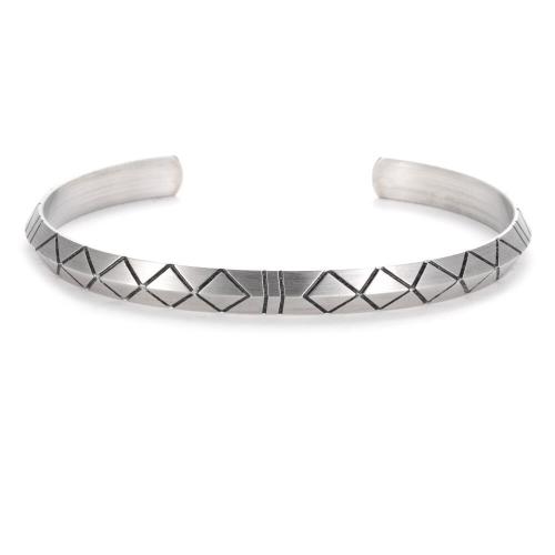 Zink Alloy Manschett Armring, antik silver pläterad, olika stilar för val & för människan, Innerdiameter:Ca 60mm, Säljs av PC