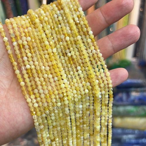 Sea Opal Beads Yellow Opal DIY Grade A 4mm Sold Per Approx 16 Inch Strand