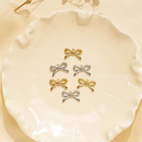 Roestvrij stalen sieraden Hangers, 304 roestvrij staal, Strik, gold plated, DIY, meer kleuren voor de keuze, 10pC's/Bag, Verkocht door Bag