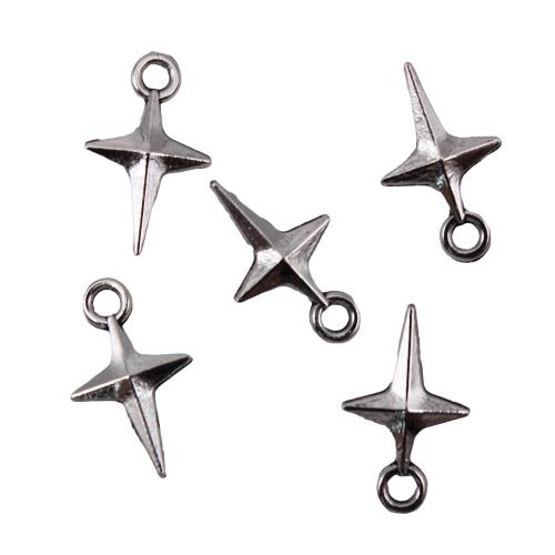 Zinc Alloy Star Pendant plated DIY antique silver color Sold By PC