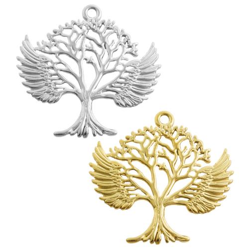 Stainless Steel Pendants 304 Stainless Steel Tree plated DIY Sold By Bag