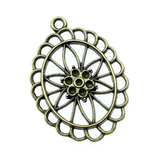 Zinc Alloy Hollow Pendants plated DIY antique bronze color Sold By PC