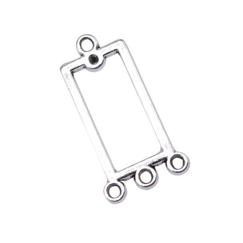 Zinco-Alloy-Connettore, lega in zinco, Rettangolo, placcato, DIY & cavo, 10PC/borsa, Venduto da borsa