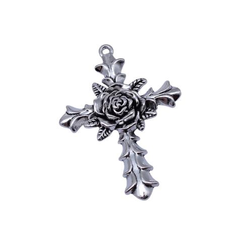 Zinc Alloy Cross Pendants plated DIY antique silver color Sold By PC