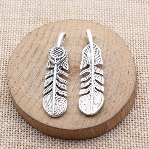 Pendentifs de Feather alliage zinc, alliage de zinc, forme de plume, Placage, DIY, plus de couleurs à choisir, Vendu par PC