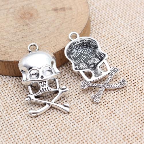 Pendentifs crâne en alliage de zinc, crane, Placage, DIY & creux, plus de couleurs à choisir, Vendu par PC