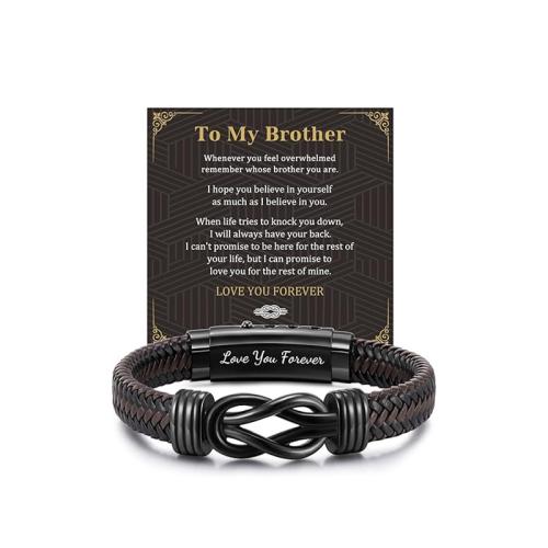 PU Leather Bracelet with 304 Stainless Steel & for man Sold By PC