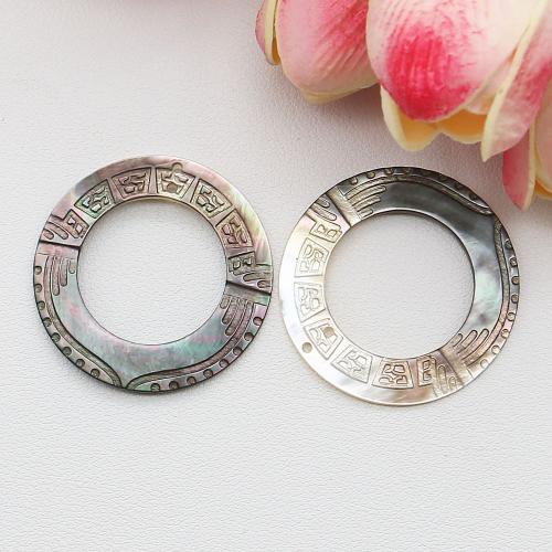 Pingentes de concha preta natural, Black+Lip+Shell, DIY & vazio, cores misturadas, 40x40mm, vendido por PC