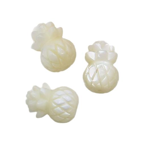 Missangas de conchas naturais do mar , concha, Abacaxi, DIY, branco, 10x14mm, vendido por PC