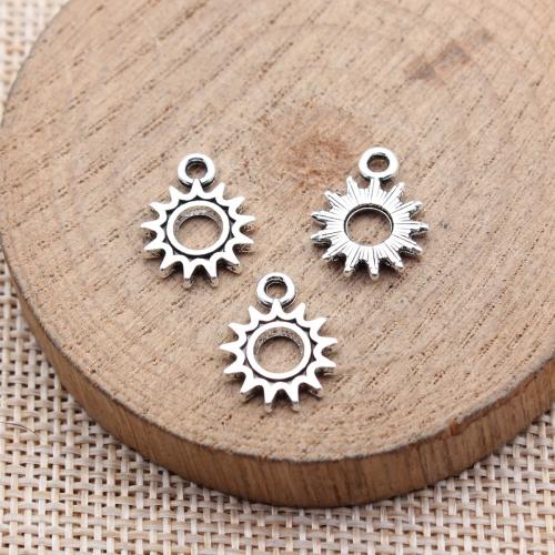 Zinc Alloy Pendants Gear Wheel plated DIY & hollow Sold By Bag