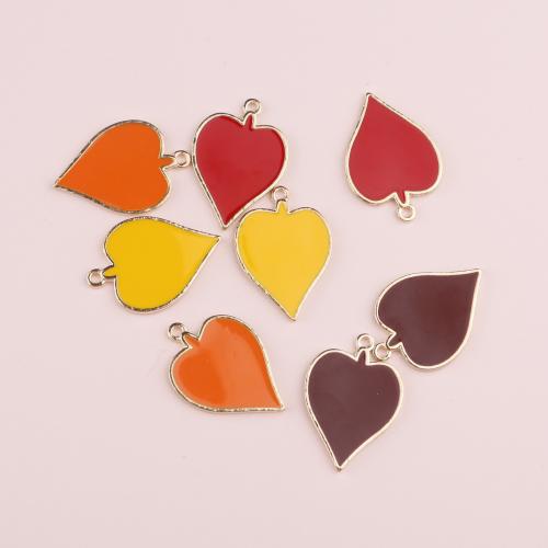 Přívěsky srdce z nerezové oceli, Zinek, barva pozlacený, DIY & smalt, více barev na výběr, 19x28mm, 100PC/Bag, Prodáno By Bag