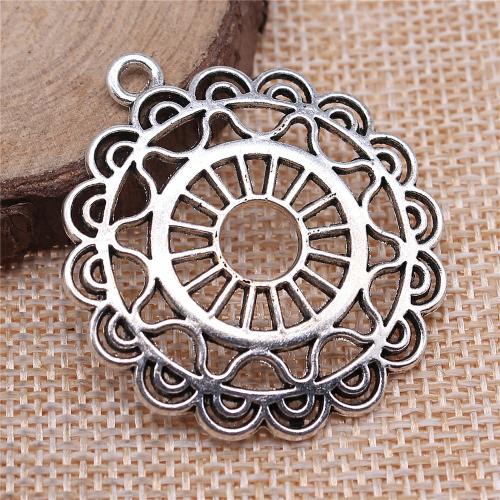Zinc Alloy Hollow Pendants Flower plated DIY Sold By PC