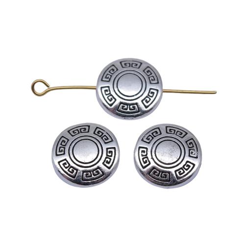 Zinc Alloy Flat Beads Round plated DIY antique bronze color Sold By PC