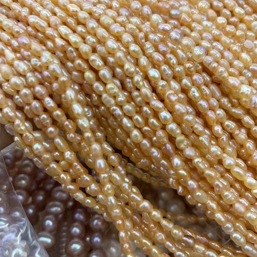 Cultured Baroque Freshwater Pearl Beads DIY yellow 2-3MM Sold Per 35 cm Strand