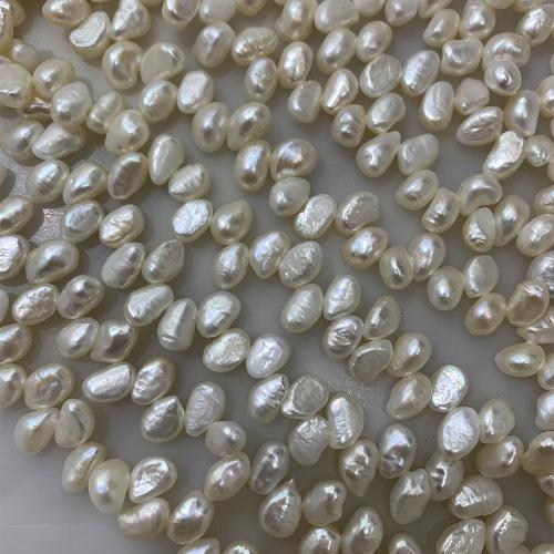 Perle perline Keishi coltivate d'acqua dolce, perla d'acquadolce coltivata naturalmente, DIY, bianco, 7-9MM, Venduto per 37 cm filo
