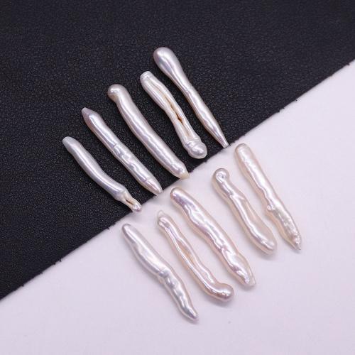 Cultured Baroque Freshwater Pearl Beads DIY & no hole white - Sold By PC