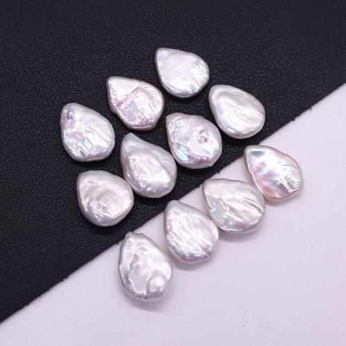 Cultured No Hole Freshwater Pearl Beads Teardrop DIY white Sold By PC