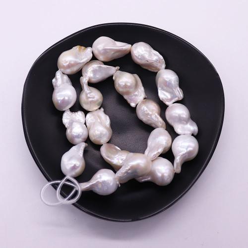 Cultured Baroque Freshwater Pearl Beads DIY white -18mmx28mm Sold Per 38 cm Strand