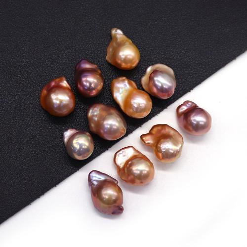 Cultured Baroque Freshwater Pearl Beads DIY & no hole purple - Sold By PC