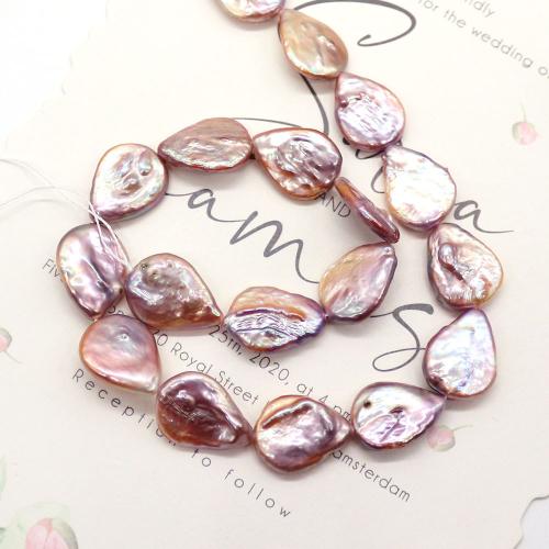 Cultured Baroque Freshwater Pearl Beads Teardrop DIY purple Sold Per 38 cm Strand