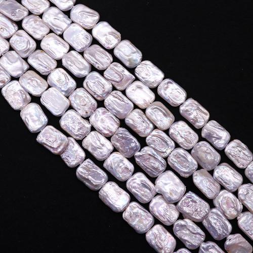 Cultured Baroque Freshwater Pearl Beads Rectangle DIY white - Sold Per 38 cm Strand