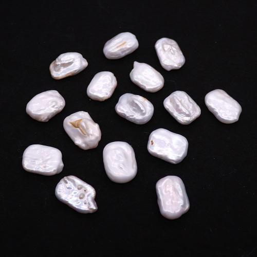 Cultured Baroque Freshwater Pearl Beads irregular DIY & no hole white - Sold By PC
