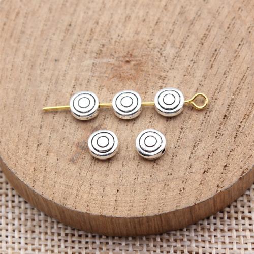 Zinc Alloy Spacer Beads Round plated DIY Sold By Bag
