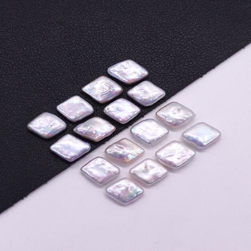 Cultured No Hole Freshwater Pearl Beads Rhombus DIY white Sold By PC