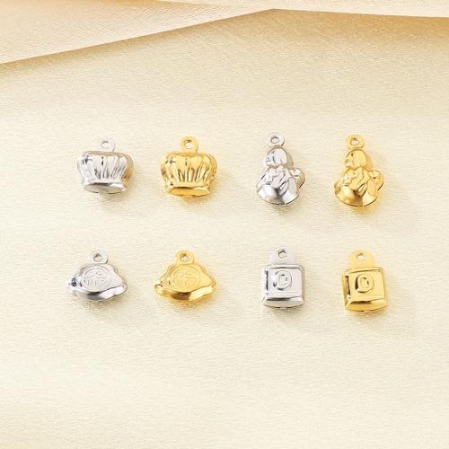 Stainless Steel Pendants 304 Stainless Steel plated DIY Sold By Bag