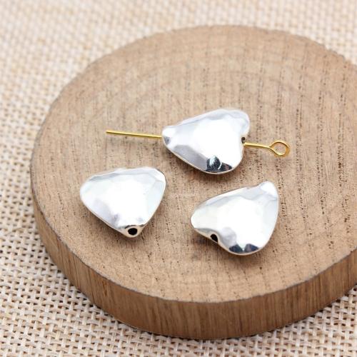 Zinc Alloy Spacer Beads Heart plated DIY Sold By PC