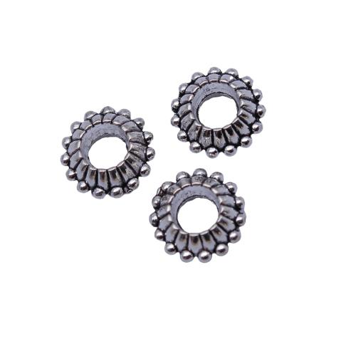 Zinc Alloy Spacer Beads plated DIY antique silver color Sold By Bag