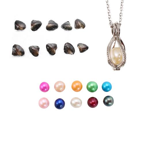 Freshwater Pearl Pregnant Ball Locket Necklace with Zinc Alloy fashion jewelry Length 45 cm Sold By Lot