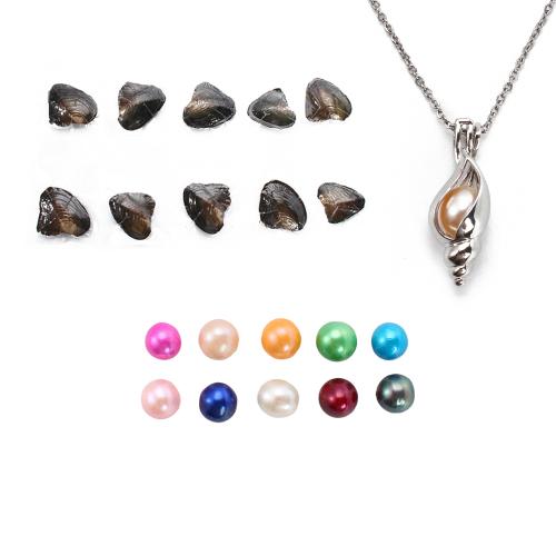 Freshwater Pearl Pregnant Ball Locket Necklace with Zinc Alloy fashion jewelry Length 45 cm Sold By Lot