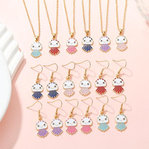 Zinc Alloy Jewelry Sets plated & for woman & enamel Sold By PC