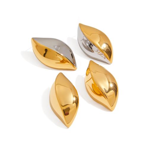 Stainless Steel Stud Earrings 304 Stainless Steel Bean plated fashion jewelry & for woman Sold By Pair