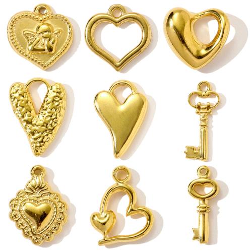 Stainless Steel Pendants 304 Stainless Steel plated DIY & hollow Sold By Bag