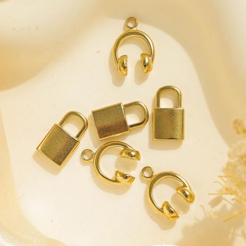 Colgantes de Acero Inoxidable, acero inoxidable 304, chapado en color dorado, Bricolaje, dorado, Vendido por Bolsa