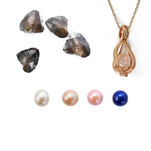 Freshwater Pearl Pregnant Ball Locket Necklace with Zinc Alloy fashion jewelry Length 45 cm Sold By Lot