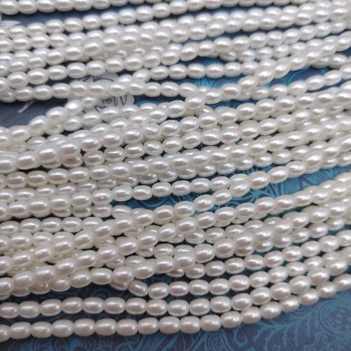 Pärlpärlor i glas, Glass Pearl, Ris, DIY, fler färger för val, 3-5mm, Säljs av Strand