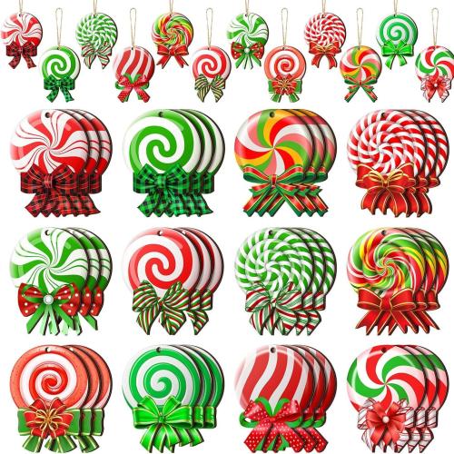 legno Ornamenti appesi di Natale, gioielli di moda, nessuno, 12PC/set, Venduto da set