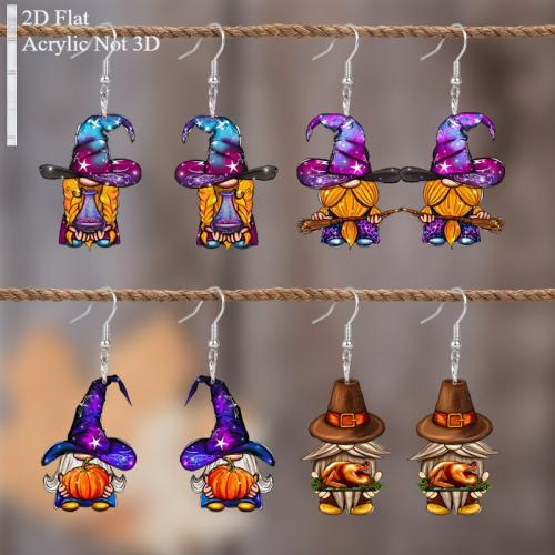 acrilico orecchini a goccia, Stampa, gioielli di moda, nessuno, 4Pairspaio/set, Venduto da set