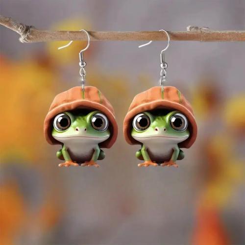Acrylic Jewelry Earring printing fashion jewelry Sold By Pair