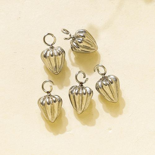 Stainless Steel Pendants 304 Stainless Steel Pepper silver color plated DIY silver color Sold By Bag