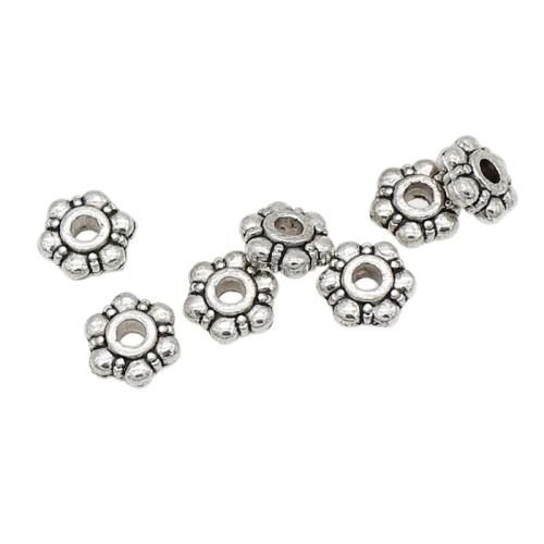 Zinc Alloy Spacer Beads silver color plated DIY antique silver color 100/Bag Sold By Bag