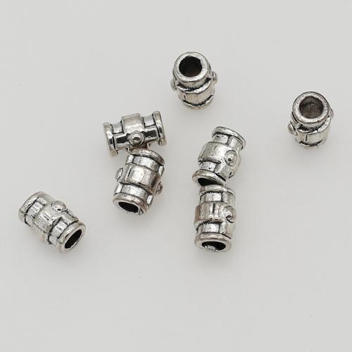 Zinklegierung Zwischenperlen, silberfarben plattiert, DIY, 10x7mm, Innendurchmesser:ca. 4mm, 100PCs/Tasche, verkauft von Tasche