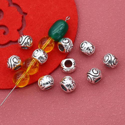 Zinc Alloy Spacer Beads silver color plated DIY antique silver color Sold By Bag