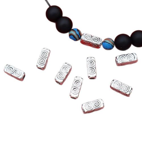 Zinc Alloy Spacer Beads silver color plated DIY antique silver color Sold By Bag