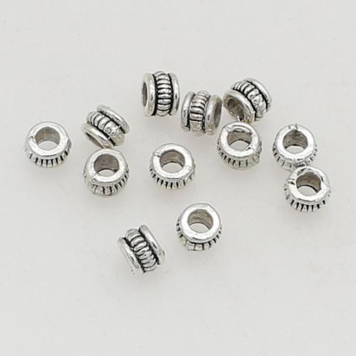 Zinc Alloy Spacer Beads silver color plated DIY antique silver color Sold By Bag